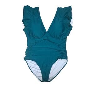 Blooming Jelly One Piece V Neck Tummy Control Slimming Swimsuit Size 3XL